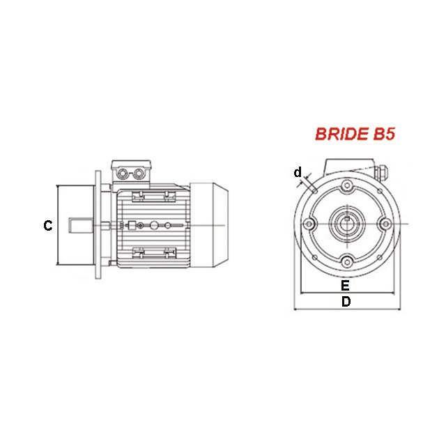 Bride pour Moteur P112 Modele B5 référence fournisseur 40517360